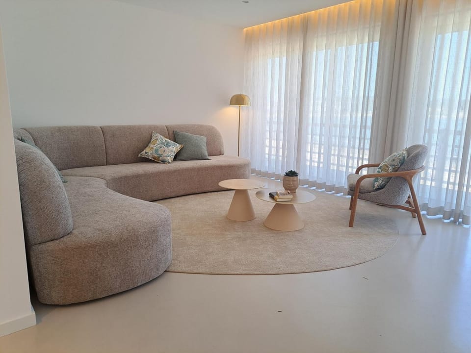 Living room, Seating area, Sea view