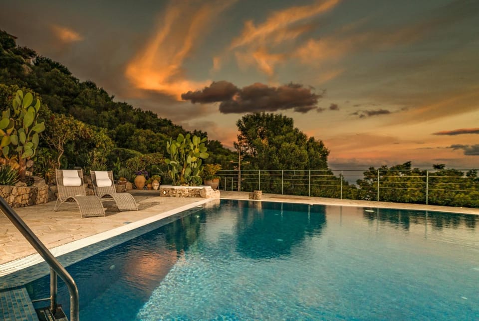 Swimming pool, Sunset