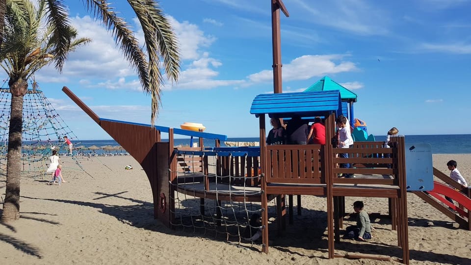 Spring, Off site, Day, Children play ground, Beach