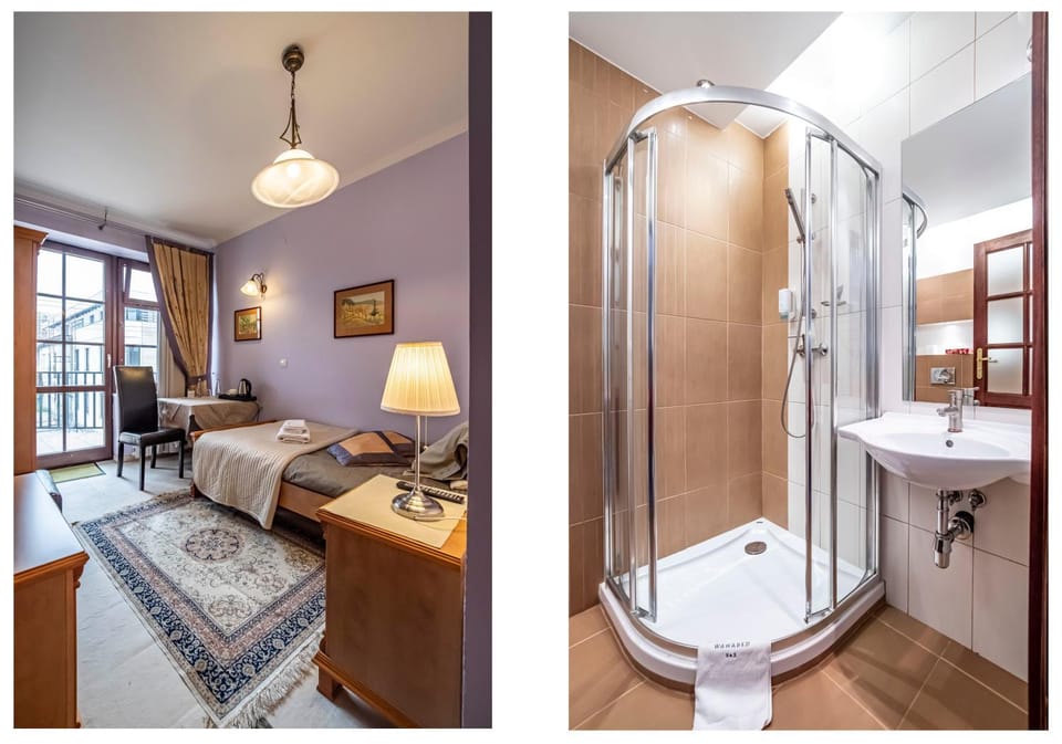 Shower, Bed, Bathroom