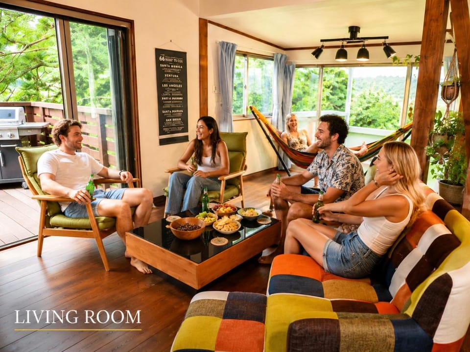 Patio, Day, People, Garden, Living room, Food and drinks, Seating area, Food, Text overlay, Guests, Garden view, group of guests, Family