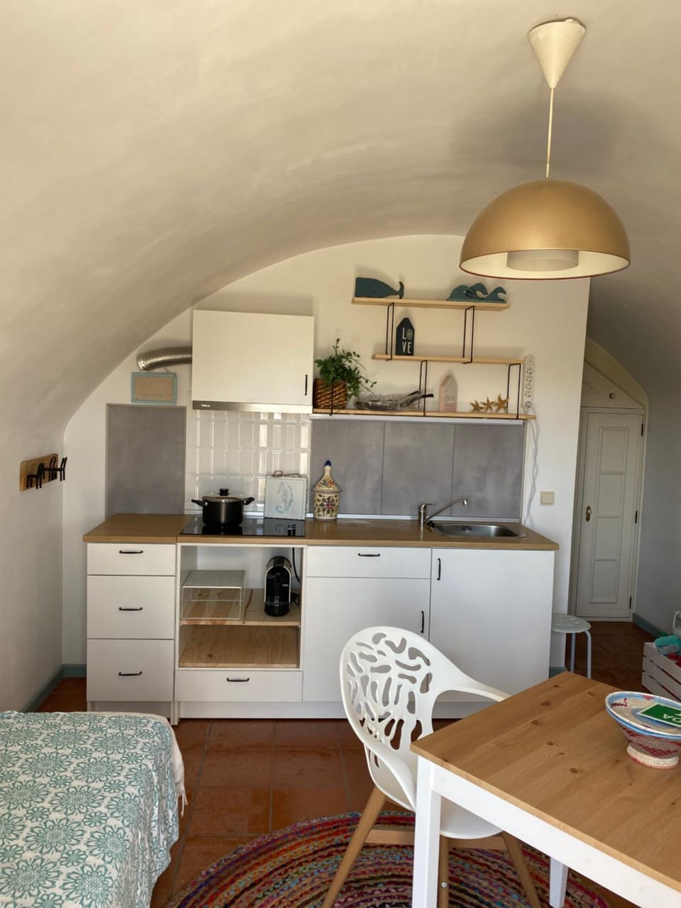 Kitchen or kitchenette, Living room, Dining area