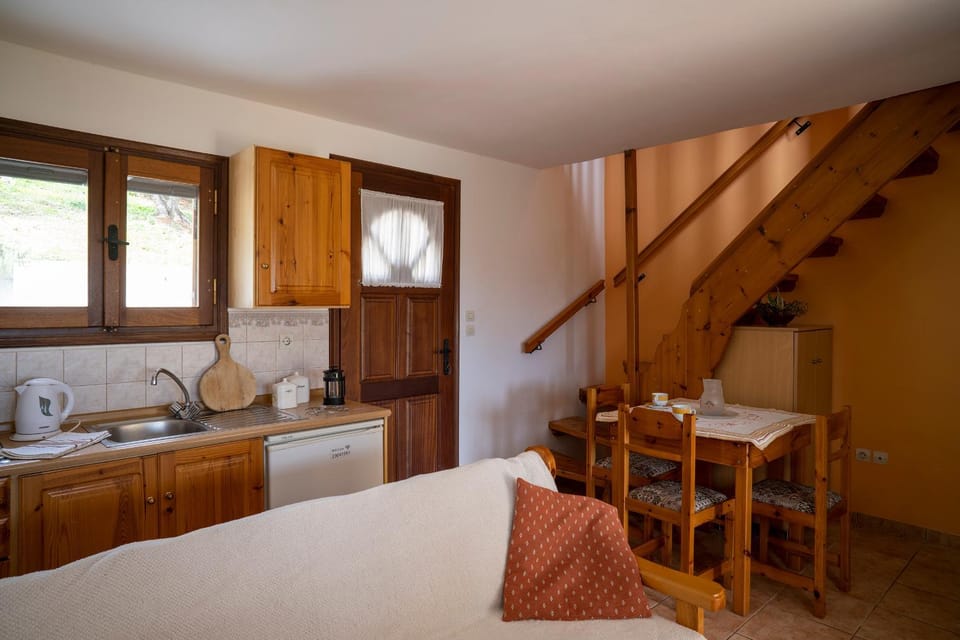 Kitchen or kitchenette, Photo of the whole room, Dining area, stove