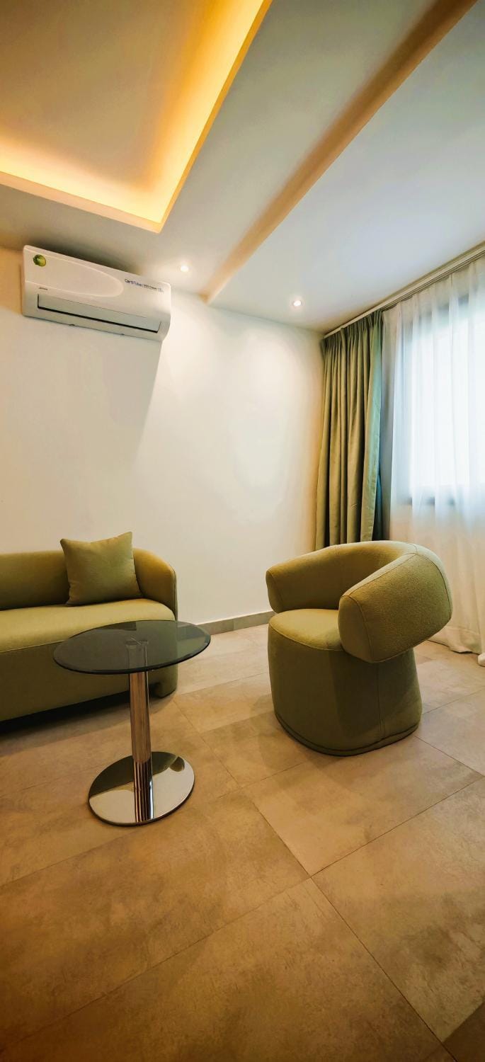 Living room, Seating area, air conditioner