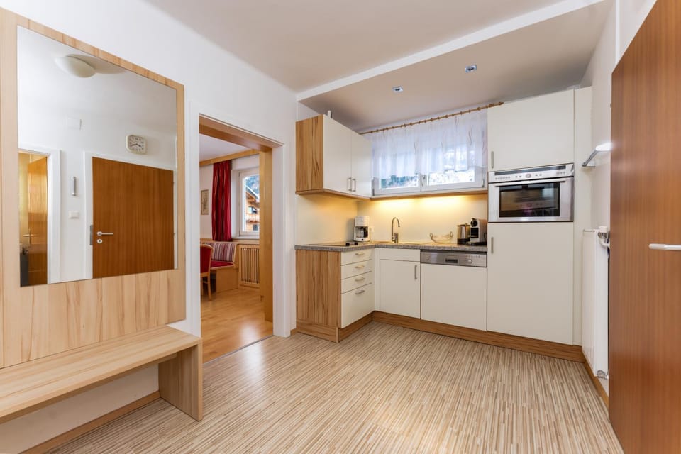 Kitchen or kitchenette, dishwasher, stove