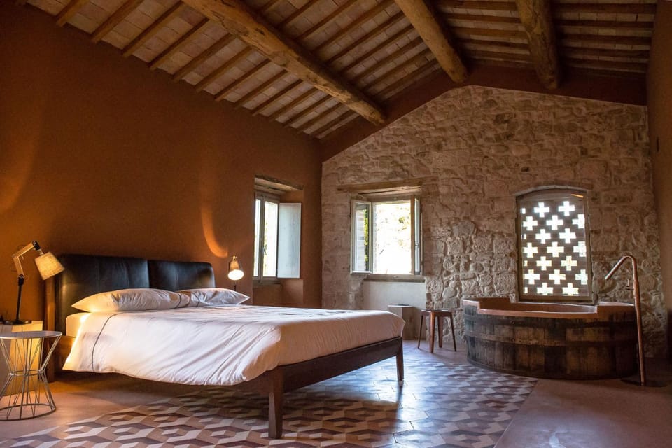 Bed, Bathroom, Bedroom