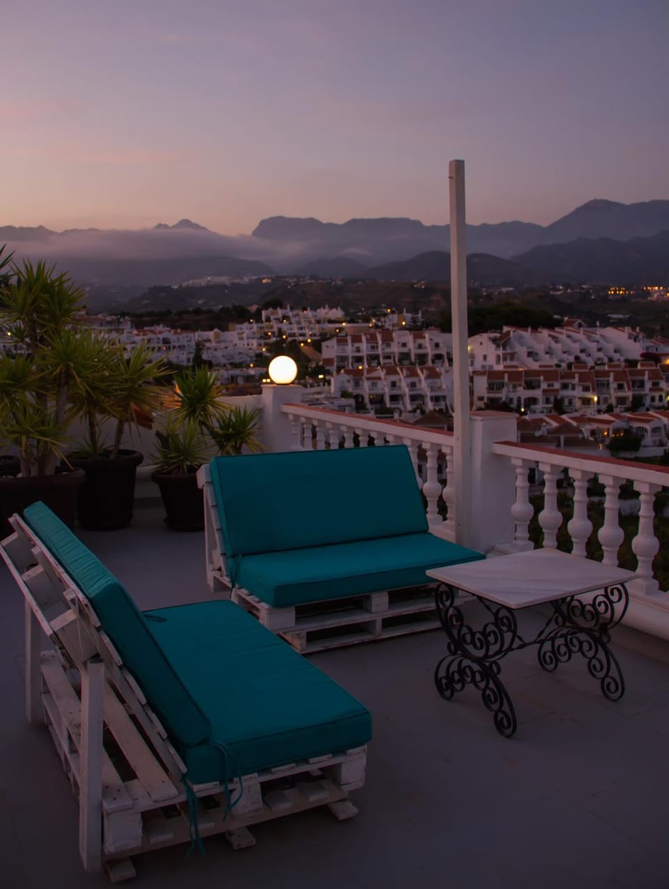 Balcony/Terrace, Mountain view, Sunset