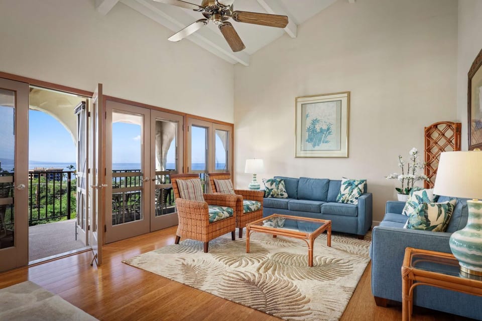 Living room, Seating area, Sea view