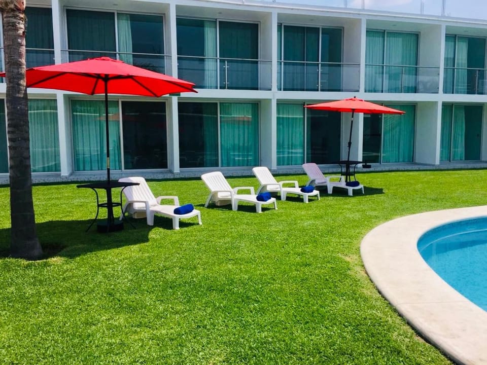 Property building, Patio, Garden view, Pool view, Swimming pool