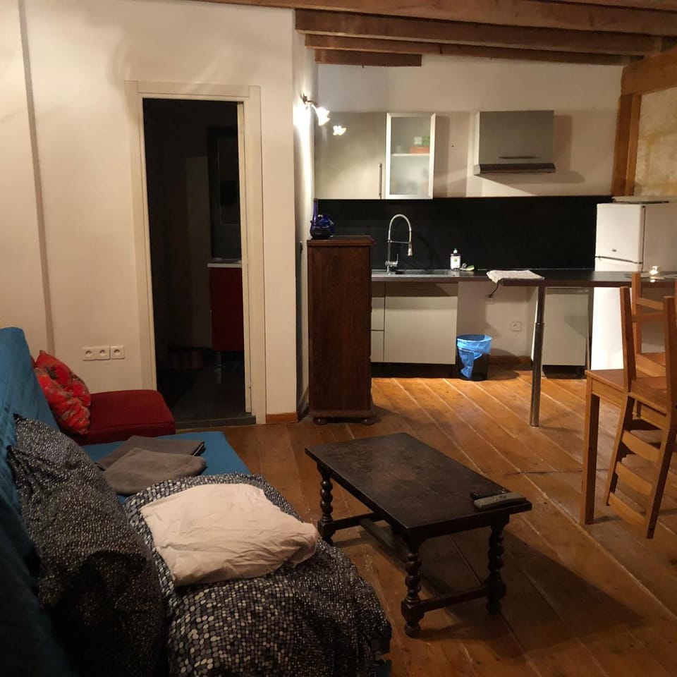 Kitchen or kitchenette, Living room, Seating area, Dining area, Communal kitchen