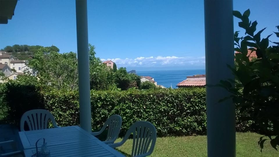 Patio, Natural landscape, Garden, Dining area, Garden view, Sea view