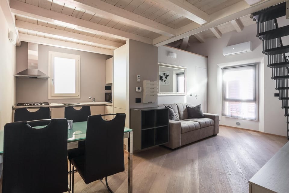 Kitchen or kitchenette, Living room, Dining area