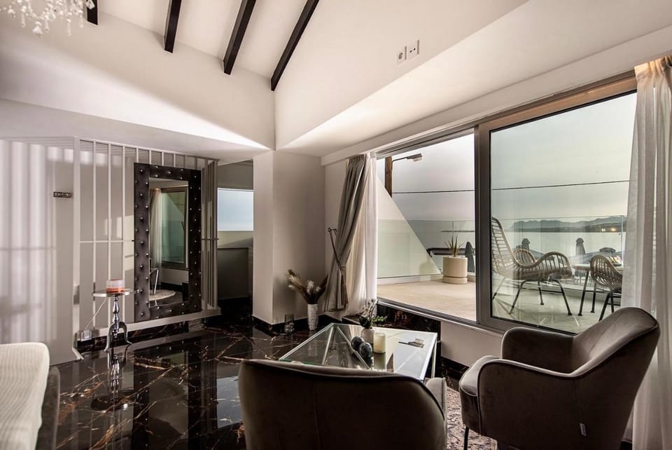 Living room, Seating area, Sea view