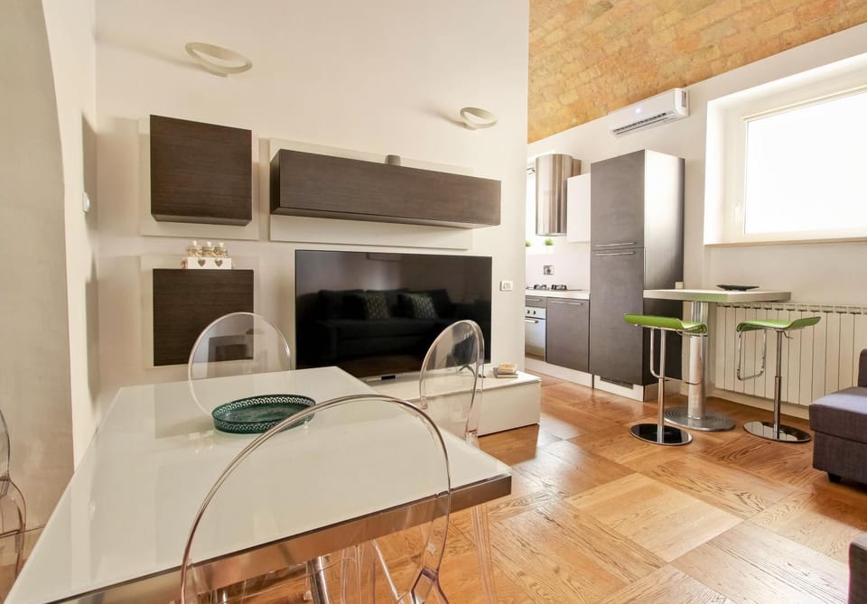 Living room, kitchen