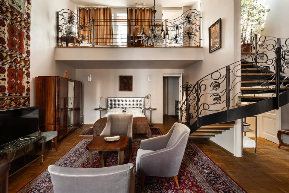 Living room, Seating area, Bedroom