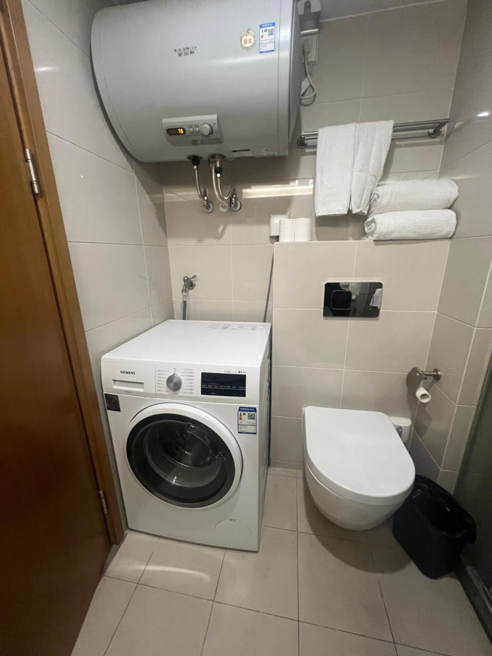 Toilet, washing machine, dryer