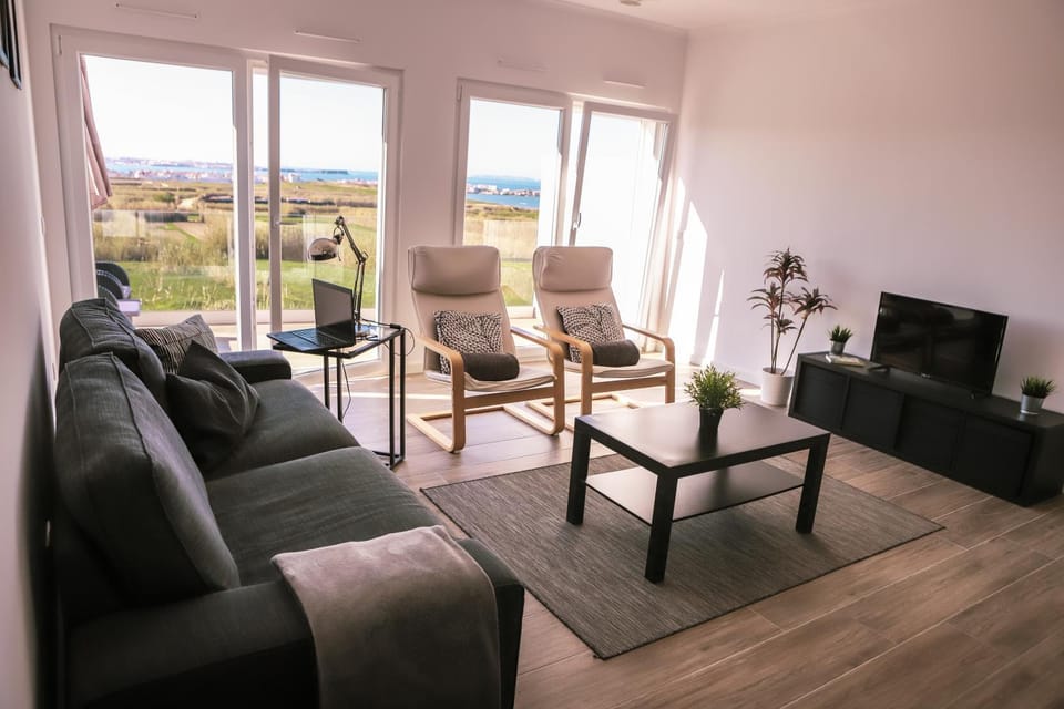 Living room, Seating area, Garden view, Sea view