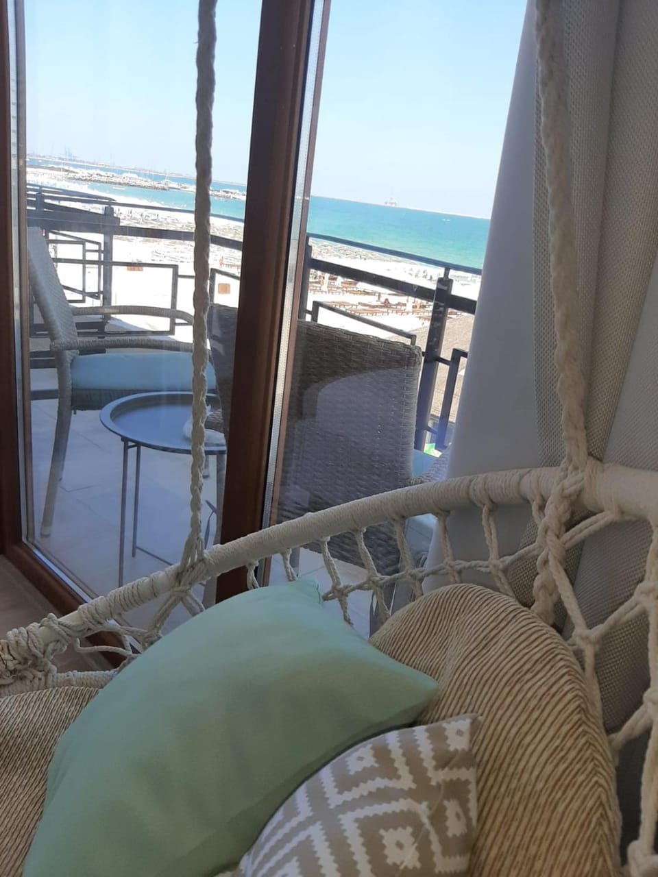 Seating area, Bedroom, Sea view