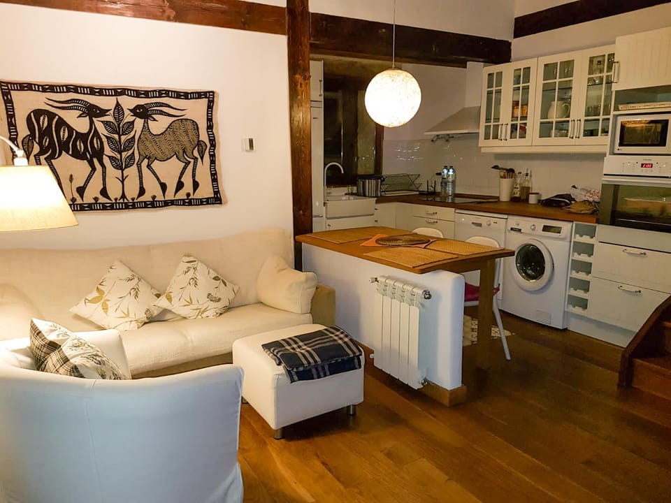 Kitchen or kitchenette, Living room, Dining area