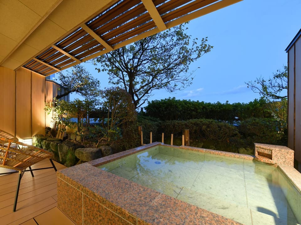 Night, Natural landscape, Hot Spring Bath, View (from property/room), Open Air Bath