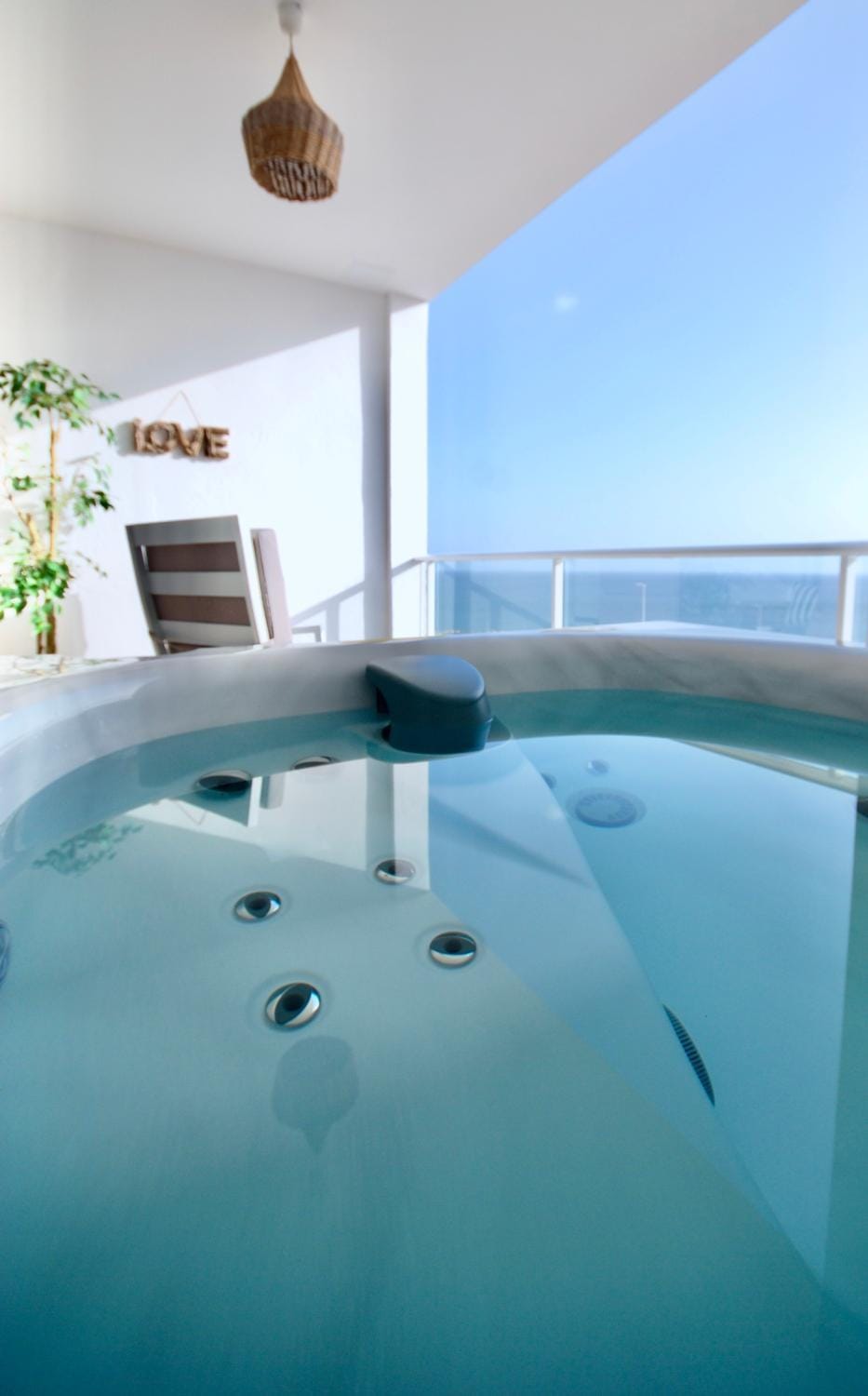 Natural landscape, Hot Tub, Balcony/Terrace, Spa and wellness centre/facilities, Sea view