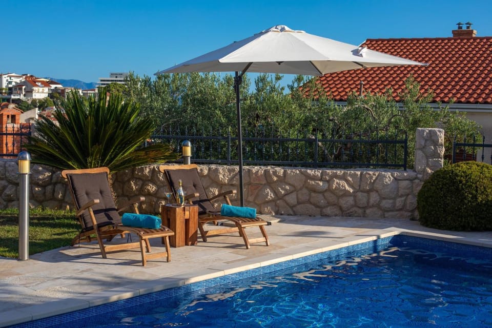 Patio, Garden, Seating area, Pool view, Swimming pool, Quiet street view
