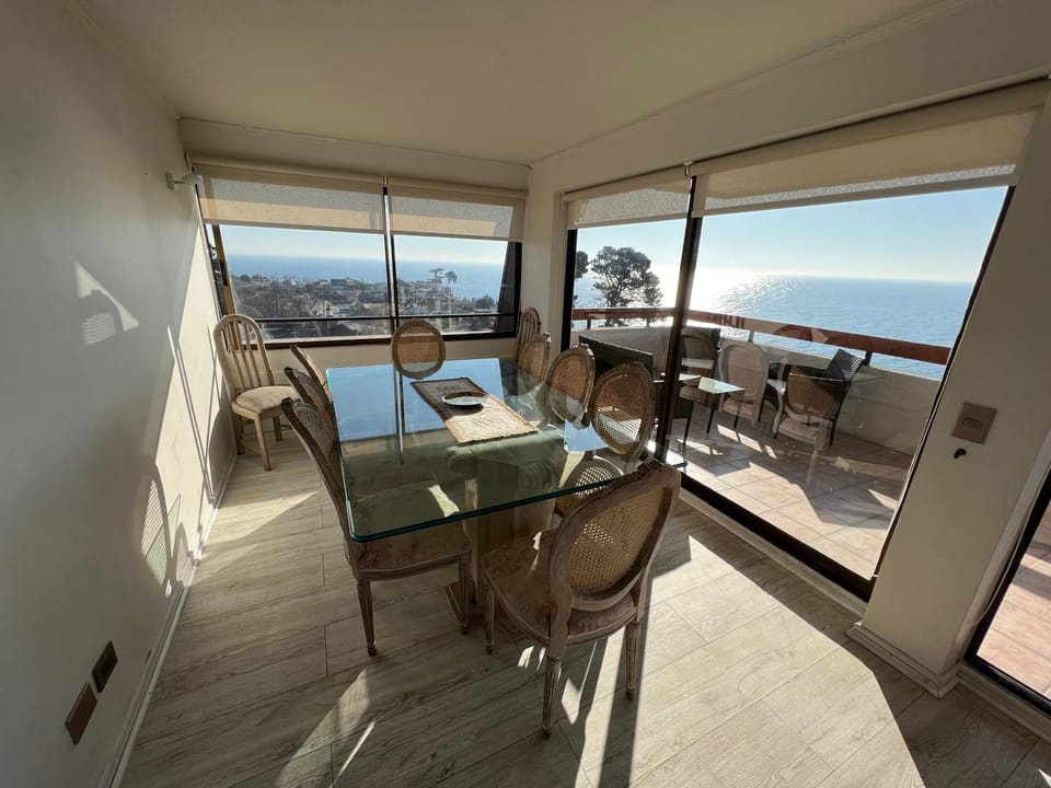 Departamento con insuperable vista Playa Amarilla Playa La Boca Apartment in Valparaíso Region