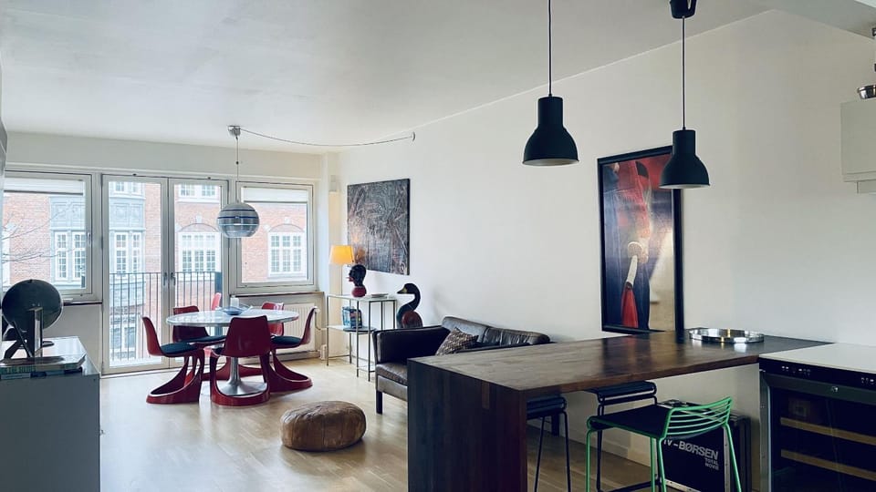 Kitchen or kitchenette, Living room, Dining area