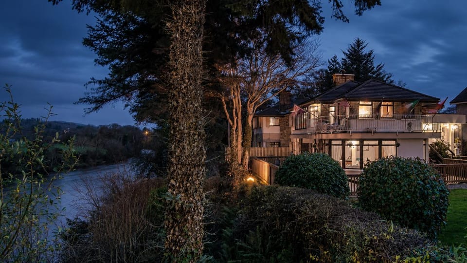 Property building, Night, Natural landscape, Garden