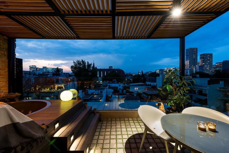 Night, View (from property/room), Balcony/Terrace, City view