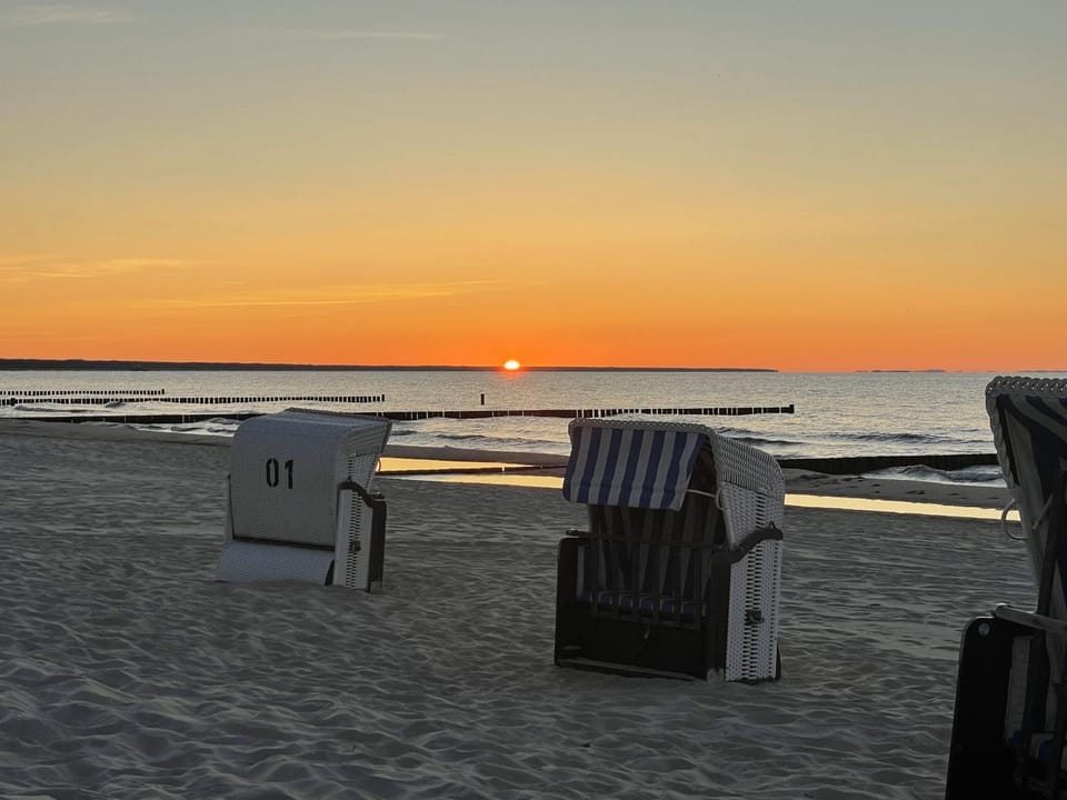 Natural landscape, Beach, Sea view, Sunset