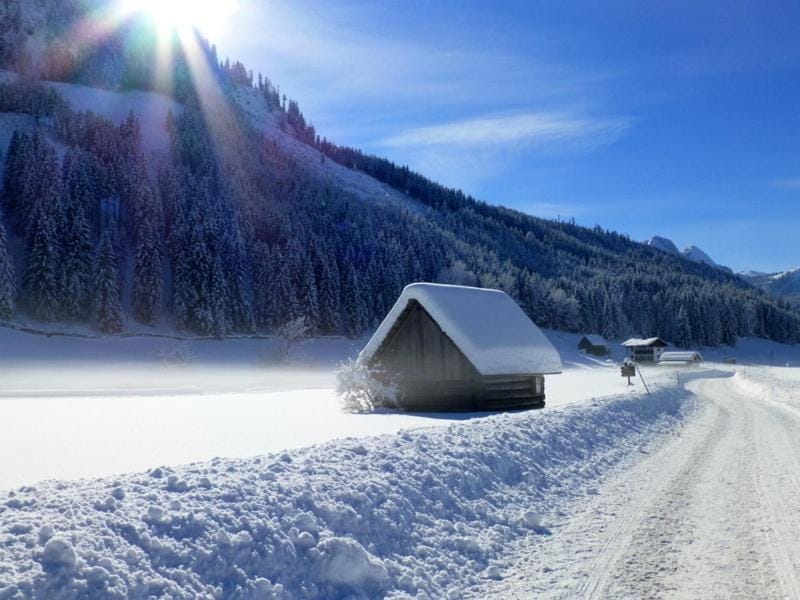 Natural landscape, Winter, Hiking