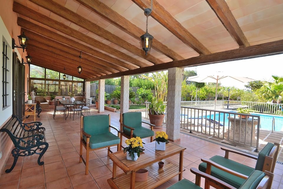 Patio, Day, Natural landscape, View (from property/room), Balcony/Terrace, Living room, Seating area, Pool view, Swimming pool, sunbed