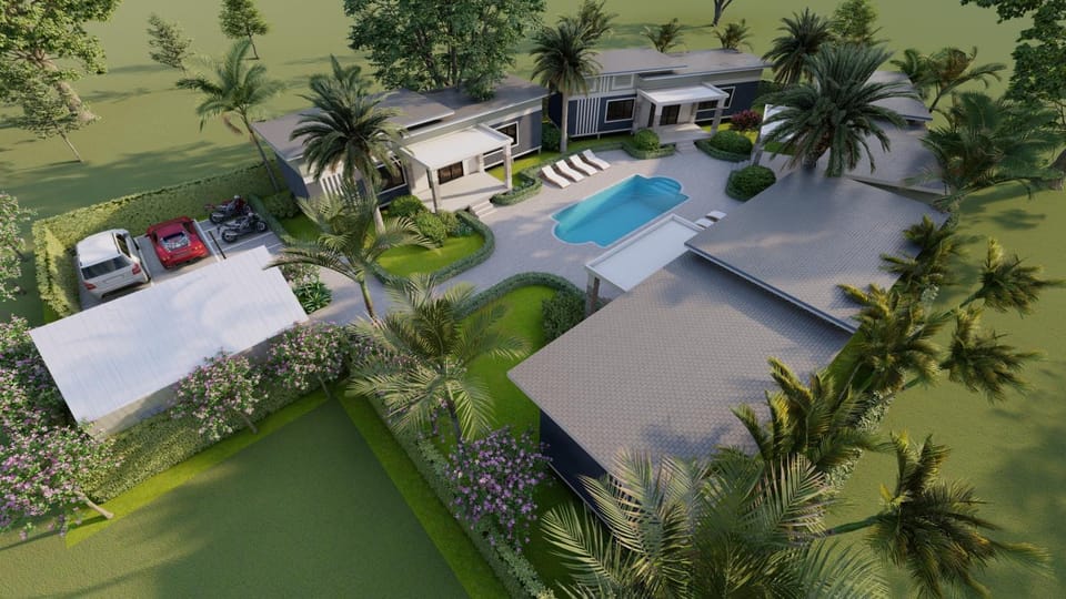 Property building, Bird's eye view, Pool view, Swimming pool