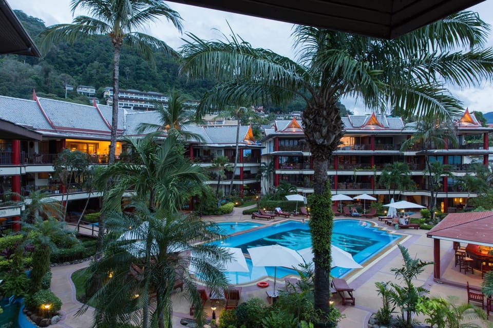 Night, Garden, Swimming pool