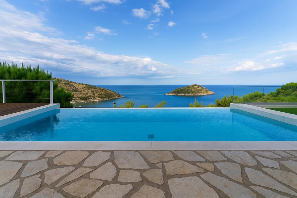 Day, Mountain view, Pool view, Sea view, Swimming pool