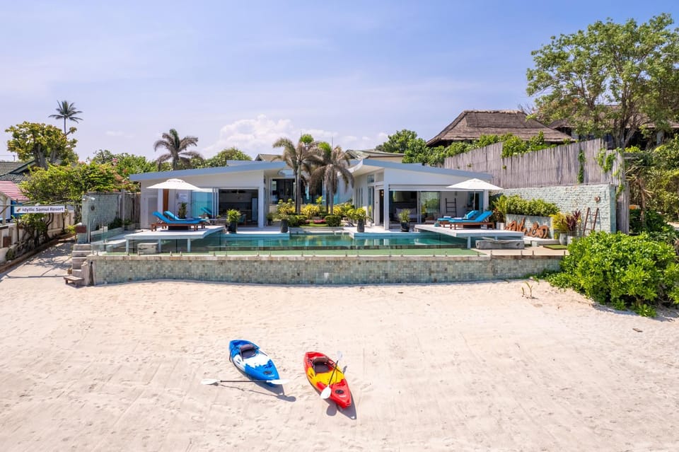 Natural landscape, Beach, Pool view, Swimming pool, sunbed
