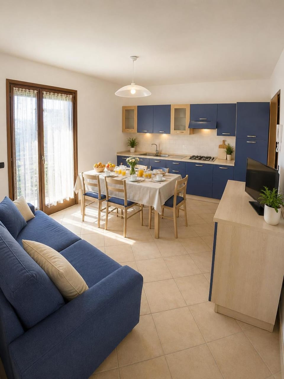TV and multimedia, Kitchen or kitchenette, Dining area, microwave