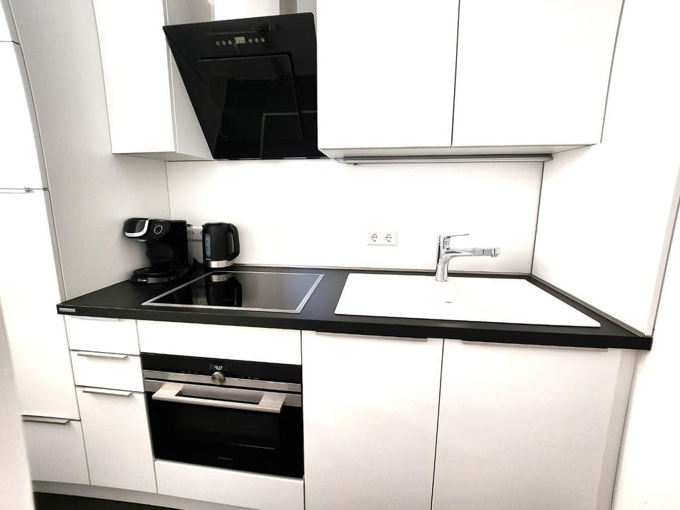 Kitchen or kitchenette, stove, kitchen