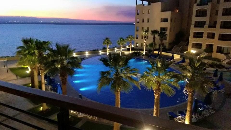 Swimming pool, Sunset