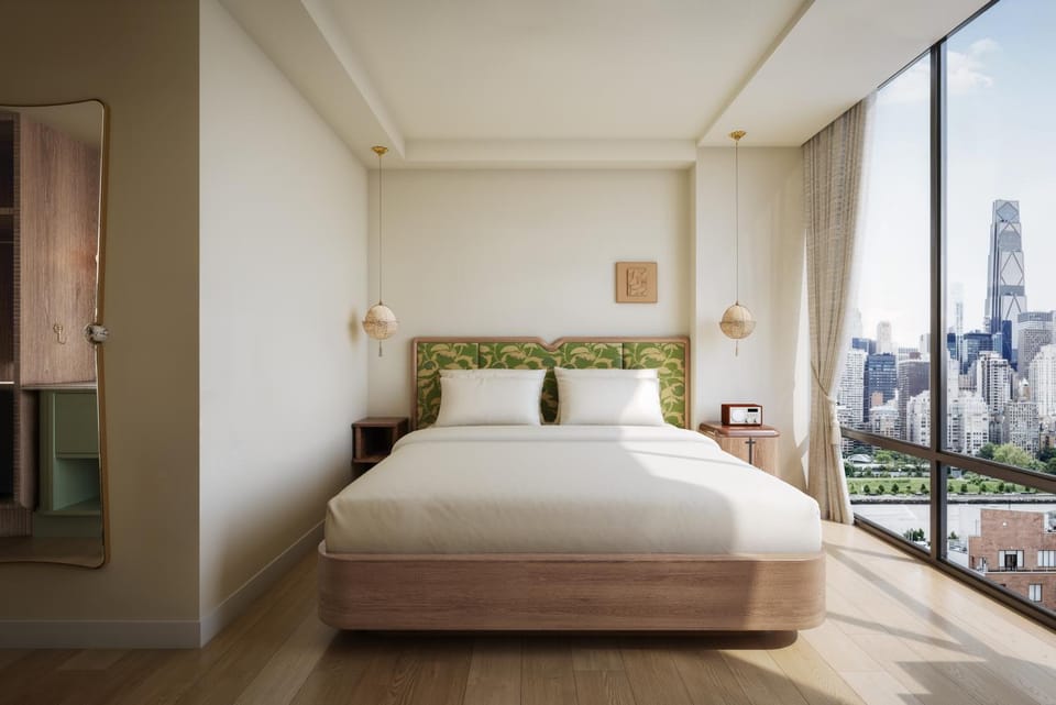 Bedroom, City view