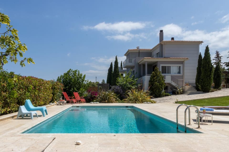 Property building, Summer, Garden, Swimming pool