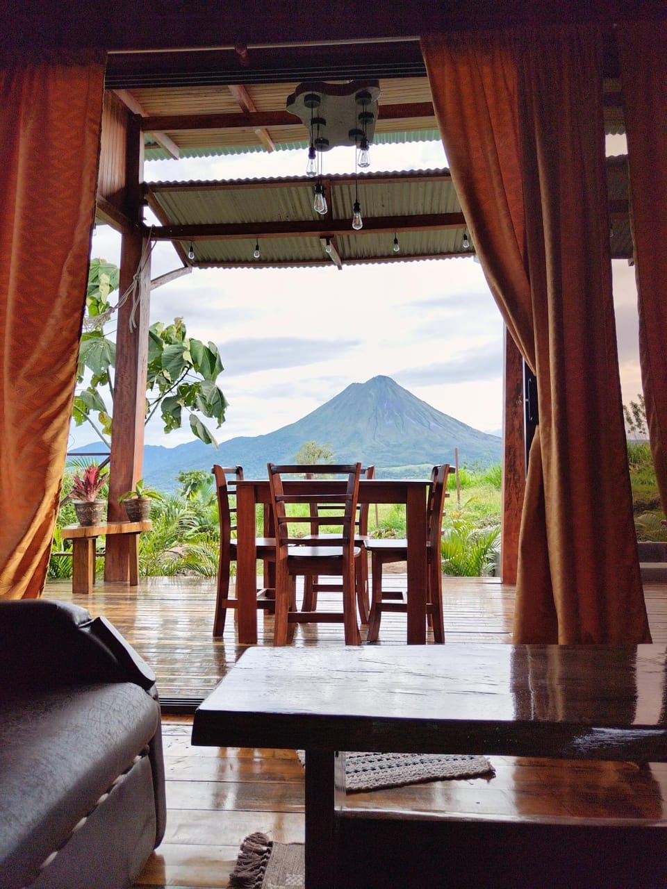 Patio, Day, Natural landscape, Balcony/Terrace, Mountain view