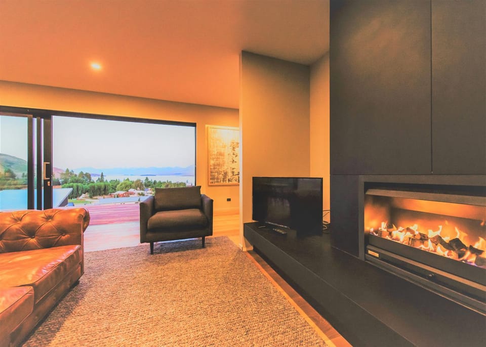 TV and multimedia, Living room, Seating area, Lake view, Mountain view