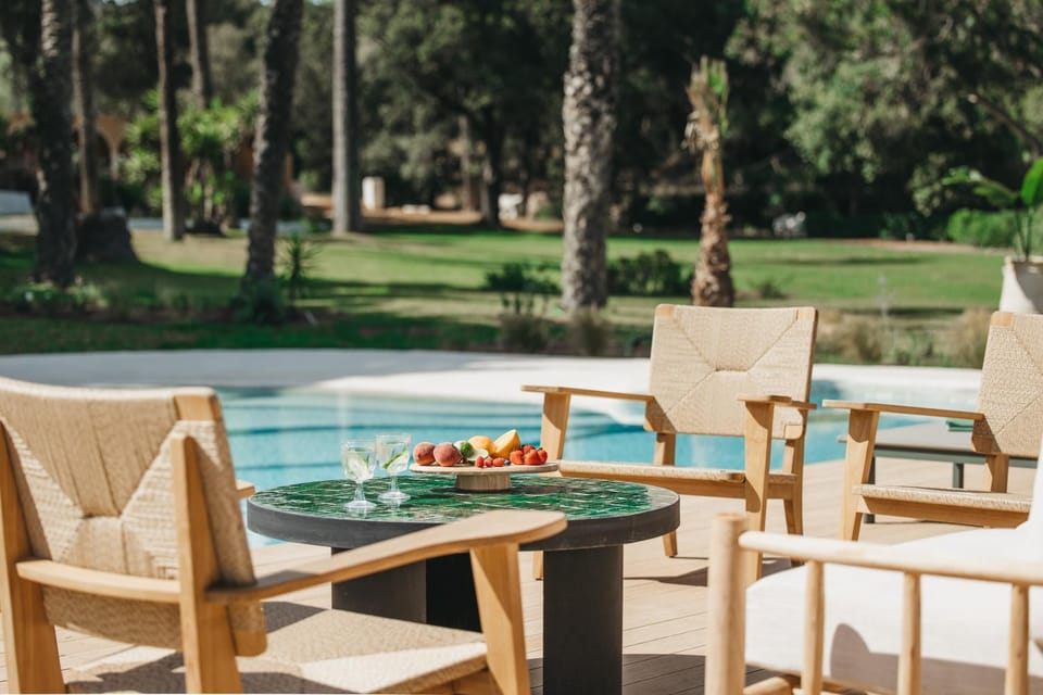 Natural landscape, Garden, Pool view, Swimming pool