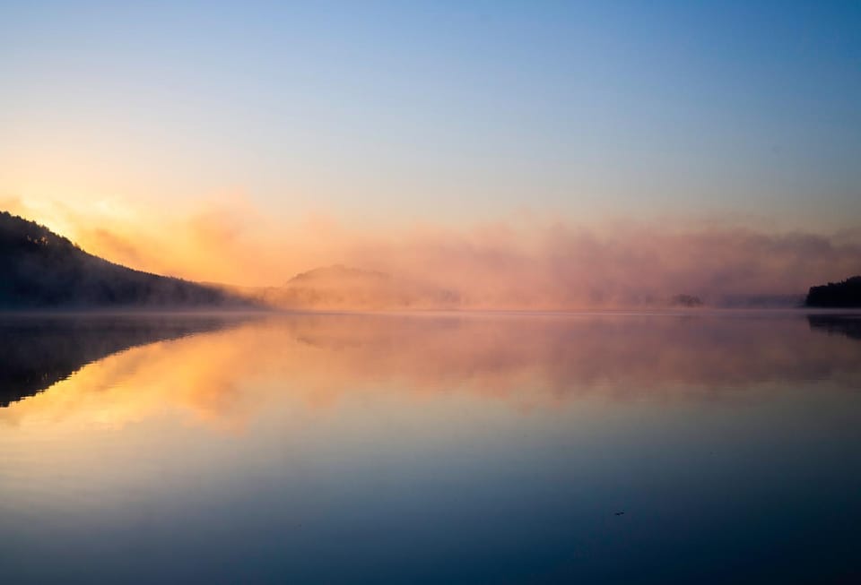 Natural landscape, Beach, Lake view, Sunrise