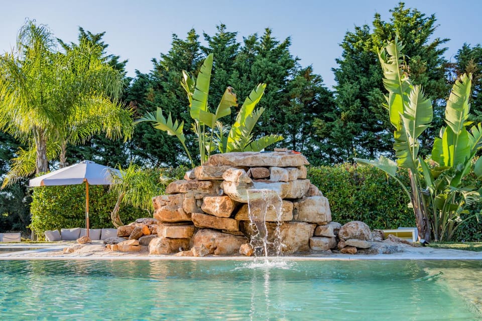 Natural landscape, Garden, Garden view, Pool view, Swimming pool