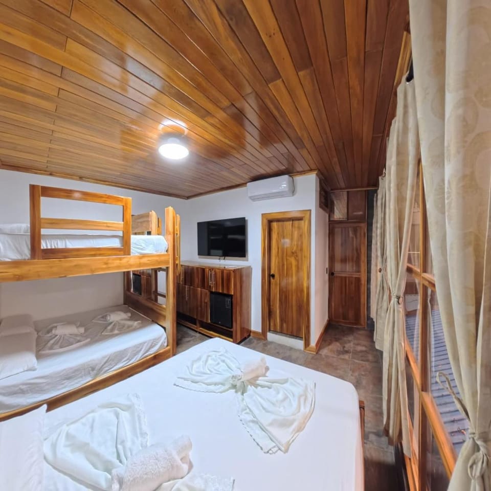 Bed, TV and multimedia, wardrobe, air conditioner