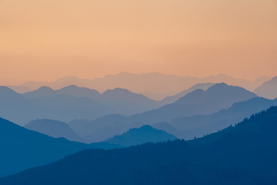 Natural landscape, Mountain view, Sunrise