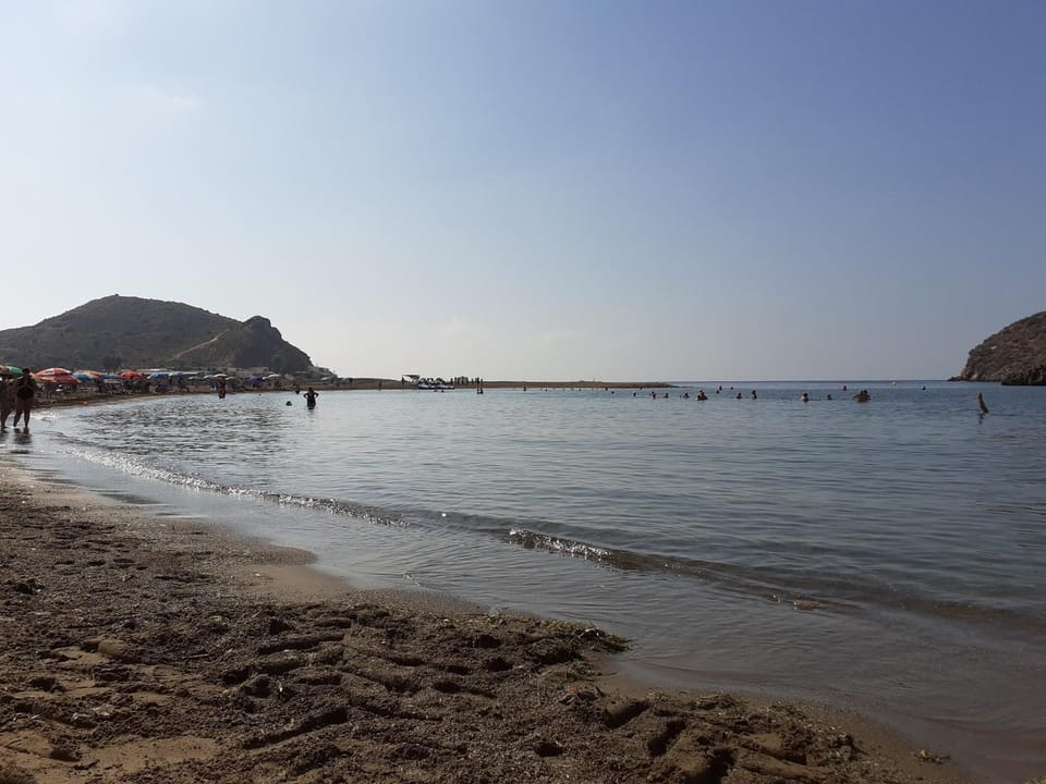 Natural landscape, Beach, Mountain view